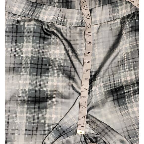 Alfani Wide Leg Plazzo Pants Women's Size XL Green Plaid High-Rise 36WX29L NWT - Picture 4 of 8